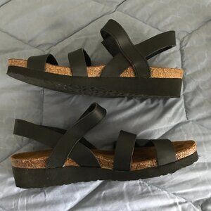 NAOT Kayla, Black Leather Sandal, Size 41, GREAT condition